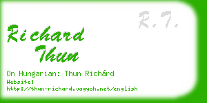 richard thun business card