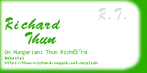richard thun business card